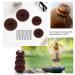 MORGLES Donut Bun Maker Set with Hair Ring Style Bun Maker and Pins - 4PCS Donut Bun & 10PCS Black Hair Pins - Buy Online on GoSupps.com