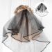 Lurrose Black Wedding Veil - Elegant Short Veil with Comb | Women's Costume Accessory for International Shipping - Buy Online on GoSupps.com
