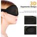 Sleeping Eye Mask for Men and Women Eye Mask Full Block Out Light No Eye Pressure Soft Breathable Deep Eye Socket with Adjustable Straps Suitable for Travel Nap Yoga Black - Buy Online on GoSupps.com