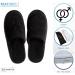 MODLUX Cotton Velvet Closed Toe Spa Slippers - 12 Pairs with Travel Bags | Non-Slip Disposable Slippers for Home, Hotel, Commercial Use - 6 Medium/6 Large, 12 Pack Combo Black - Buy Online on GoSupps.com