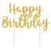 Mason Cash Gold Happy Birthday Glitter Cake Topper 30 x 21 cm