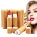 12 pieces empty lipstick lipstick sleeves with bamboo shell Merysan 5ml refillable empty lip balm.