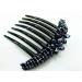 Crystal 2 Flower French Twist Hair Comb - Elegant Hair Accessory - Buy Online on GoSupps.com