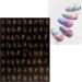 JMEOWIO 10 Sheets Letters Nail Art Stickers Decals Self-Adhesive Colorful Nail Supplies Nail Art Design Decoration Accessories - Buy Online on GoSupps.com