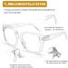 DOOViC Blue Light Filter Glasses for Women - Oversized Modern Reading Glasses JS028 028c4 Transparent 1.25x | International Shipping Available - Buy Online on GoSupps.com