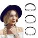 Bracelet Hair Bobbles Hair Scrunchie Set Girls Fashion Hair Accessories Set of 3 Silver