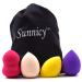 Buy 4pcs Latex-Free Makeup Sponges | Beauty Blender Set - Red Yellow Purple Beige | Flawless Foundation & Powder Application - Buy Online on GoSupps.com