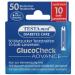TESTAmed GlucoCheck Advance blood glucose test strips plus soft lancets 50 blood glucose test strips + 10 soft lancets