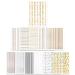 JAKSSO 3D Metallic Nail Stickers - 12 Sheets Gold Silver Nail Decals for Acrylic Nails - DIY Nail Art Chains, Stripes, Lines - Manicure and Salon - Buy Online on GoSupps.com