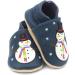 Dotty Fish Soft Leather Baby Shoes for Boys | Non Slip Toddler Shoes with Frosty Snowman Design | 3-4 Years - Buy Online on GoSupps.com