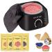 Waxing Kit for Women Men, Bouvetan Dual LED Wax Machine for Hair Removal with 14oz Hard Wax Beads, Waxing Pot for Face Eyebrow Armpit Chest Legs Brazilian, At Home Hard Wax Warmer Kit for Hair Removal with 20 Wax Sticks 2Lavender+2Rose