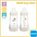 MAM Easy Start Matte Anti-Colic Baby Bottles 9 oz (2 Count) with Medium Flow Nipples - Unisex, Pack of 1 - Buy Online on GoSupps.com