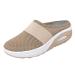 Orthopedic shoes Women Air Cushion Slip on Sneakers Sandals With Foot Bed Housing Walking Diabetic Shoes Snows Leisure Mesh Beautifier Sports Shoes Light Sive Shoes Women 40 Eu a Khaki