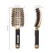 FIXBODY Boar Bristle Hair Brush - Curved Vented Oversize Design for Women Long Thick Curly Hair - Gold - Buy Online on GoSupps.com