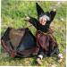HOMSFOU 3pcs witch gifts glow toys halloween props witch decor Hanging Witch Ornament Halloween Tree Hanging Halloween Party Decor parachute decorate black clothes supplies plastic Without - Buy Online on GoSupps.com