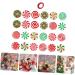 PRETYZOOM 24 Sheets Christmas Candy Decorations Ribbons Xmas Candies Xmas Ornaments Window Decorative Stickers - Buy Online on GoSupps.com