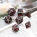 Haxtec Bloodstained Metal DND Dice Set Blood Polyhedral RPG Dice for Dungeons and Dragons Gift TTRPG Spooky Halloween Dice Blood Antique Iron - Buy Online on GoSupps.com