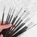 best Gel Nail Brush For Poly Gel Gum Gel and Builder Gel Nail Extensions Nail Art Synthetic Blackgel brush Ombre brush (Nail Art Brueshes set -black) - Buy Online on GoSupps.com