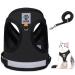 Cat leash set for cats polyester adjustable cats Display with leash cats vest with reflective stripes for kitten dogs (black m) m black