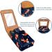 Stylish Leather Lipstick Case & Lip Gloss Organizer with Mirror - Mini Fox Design | Shop Internationally - Buy Online on GoSupps.com