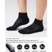 CelerSport Men's Ankle Socks 6 Pack - Cushioned Sport Athletic Running Socks, Black (Size 9-12) - Buy Online on GoSupps.com