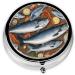 Versatile Round Pill Box - 3 Compartment Mini Organizer for Travel Vitamins & Fishing Bait | Portable Decorative Purse Case - Buy Online on GoSupps.com