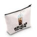 AKTAP AKTAP Coffee Gifts for Coffee Lovers Bring Me an Iced Coffee Zipper Pouch Coffee Lovers Gift Ideas Makeup Bag (Iced Coffee Bag)