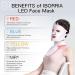 IBORRIA Led Face Mask Light Therapy for Face and Neck Red Light Therapy with Near Infrared Light Flexible Silicone Light Therapy Mask Red Light Mask for at Home Face Masks Skincare (White) - Buy Online on GoSupps.com
