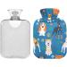 Hot Water Bottles with Dog Cover - 2L Pain Relief Bags for Pregnant Women & Bed Warmer - Buy Online on GoSupps.com