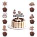 NICENEEDED 31 Pcs Cowboy Cupcake Toppers Glitter Western Rodeo Cupcake Picks Hats Boots Cupcake Picks for Western Party Baby Shower Birthday Party Cake Decorations Supplies