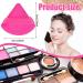 Triangle Makeup Puff - Velour Cosmetic Sponges for Contouring & Loose Powder | Black & Hot Pink - Buy Online on GoSupps.com