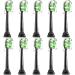 Aoremon Replacement Toothbrush Heads for Philips Sonicare DiamondClean, Black, Pack of 10