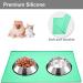 Moacc Non-Slip Waterproof Feed Mats for Dogs & Cats - Green Paws Pattern - 60x40cm Silicone Base Underlay - Buy Online on GoSupps.com