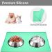 Moacc Silicone Feed Mats for Dogs & Cats - Waterproof Slipproof Green Paws Pattern 47x30cm - Buy Online on GoSupps.com
