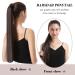 BARSDAR 26 Dark Brown Ponytail Extension - Long Straight Wrap Around Clip in Synthetic Hair for Women - Buy Online on GoSupps.com