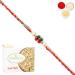 Ghasitaram Gifts Rakhi for Brother Rakhis Online - ra4112 Pearl Rakhi for My Brother with 200 GMS of Soan Papdi Rakhi with 200 gms of Soan Papdi