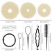 Hair Bun Maker Set 6 PCS - Ring Style Bun Donut 1 L 2 M 3 S - Hair Accessories with Pins, Bands & Tools for Women, Girls & Kids (Blonde) - Buy Online on GoSupps.com