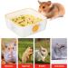 Ceramic Rat, Hamster, Rabbit, Guinea Pig Food Bowl Set - 2pcs, Cute Plates, Water Dish for Bunny, Gerbil, Ferret, Chinchilla - Buy Online on GoSupps.com