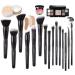 ZOREYA 15Pcs Premium Synthetic Makeup Brush Set for Foundation, Concealers, Powder, Blush - Black - Buy Online on GoSupps.com