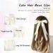 5PC Silky Satin Hair Bows Hair Clip Ribbon Ponytail Holder Accessories Black Bow Hair Clip Hair Bows for Women(Black/Red/Purple/Pink/White) - Buy Online on GoSupps.com