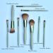 Buy GSMy 9pcs Professional Makeup Brush Set - Premium Synthetic Brushes for Foundation Concealer Eyeshadow & Cosmetic Bag (Green) - International Shipping Available! - Buy Online on GoSupps.com