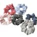 Beaupretty 6PCS Cloth Hair Scrunchie Stripe hairbands Hair Rope Ponytail Holder girls Hair Accessories