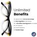 Stylish Black Stripes Cat Eye Reading Glasses for Women - Comfortable High Vision Readers - Solid & Sturdy 1.0 Magnification - Buy Online on GoSupps.com