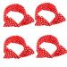 4 Pack Bandanas For Women Wire Headband Retro Bowknot Polka Dot Wire Hair Holders Red Hairband 4 Pieces