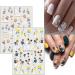 JMEOWIO 10 Sheets Glitter Spring Flower Nail Art Stickers Decals Self-Adhesive Colorful Summer Floral Nail Supplies Nail Art Design Decoration Accessories - Buy Online on GoSupps.com