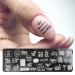 6-Piece Nail Stamping Plates Set with Stamper, Scraper, Chrysanthemum, Coconut Tree, and Leaf Designs - Manicure Nail Art Templates for Flowers - Nail Supplies - Buy Online on GoSupps.com