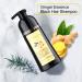 Ginger Essence Semi-Permanent Hair Dye Shampoo - 3-in-1 Black Color for 100% Gray Coverage 16.9 Fl Oz - Unisex Hair Care Solution - Buy Online on GoSupps.com