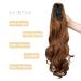 Buy Light Auburn 50cm Ponytail Hair Extensions - Curly Claw Clip In Braid for Women | Synthetic Wavy Hair Extensions - Buy Online on GoSupps.com