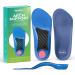 Plantar Fasciitis Heel Inserts Arch Support - Welnove Heel Insoles for Heel Pain Relief Anti-Slip Comfort Heel Cushions Heel Cups Orthotic for Flat Feet Heel Spur Achilles Tendinitis Women s 6-10 Blue Small(1 Pair)