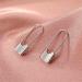 Boho Lock Hoop Earrings | Silver Safety Pin Huggies | Personalized Padlock Jewelry for Women & Girls - Buy Online on GoSupps.com